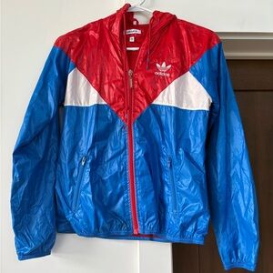 Retro Women’s Adidas Zip-Up Hooded Windbreaker
